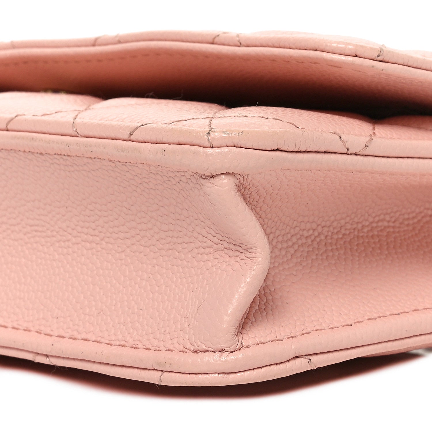Chanel Caviar Quilted Wallet on Chain WOC Light Pink 11 of 11