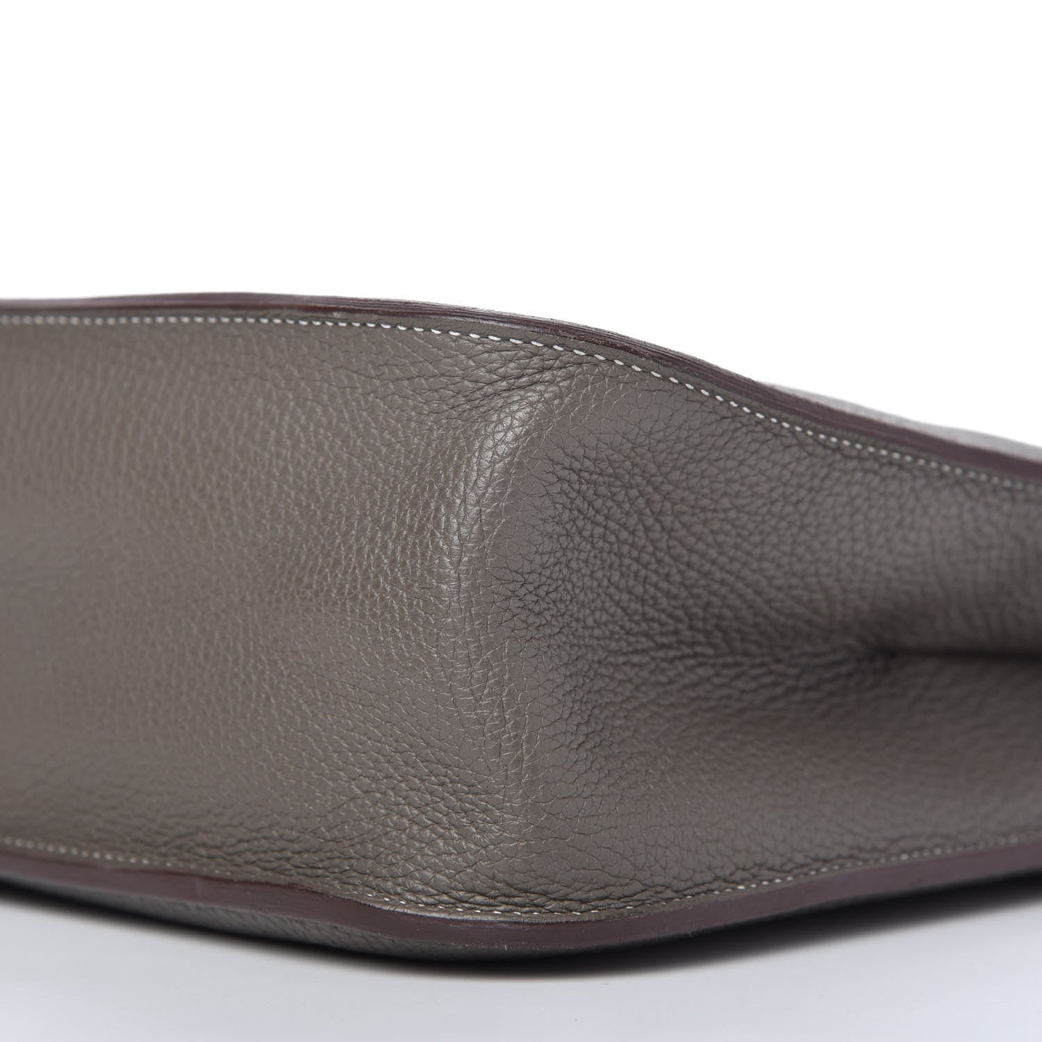 Hermes Taurillon Clemence Halzan 31 GM Etoupe 7 of 8