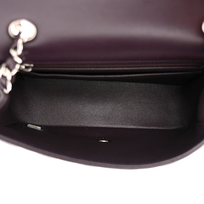 Chanel Lambskin Quilted Mini Rectangular Flap Dark Purple 7 of 11
