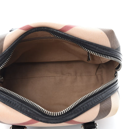 Burberry Patent Trim Nova Check Tote Black 5 of 15