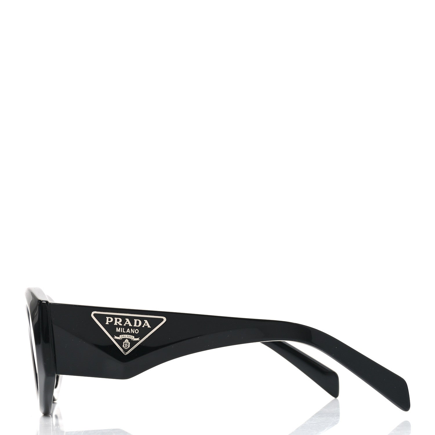 Prada Acetate Oval Symbole Sunglasses SPR 20Z Black 3 of 7