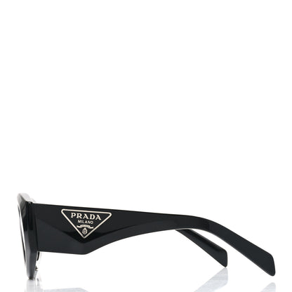 Prada Acetate Oval Symbole Sunglasses SPR 20Z Black 3 of 7