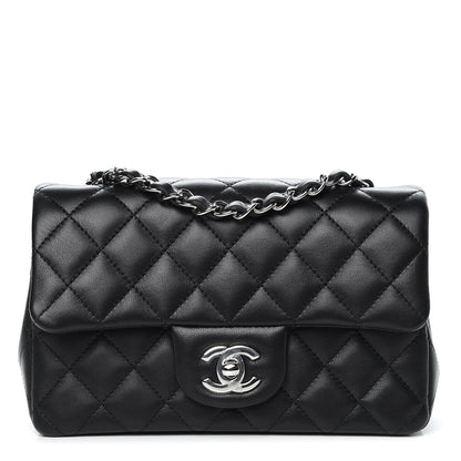 Chanel Lambskin Quilted Mini Rectangular Flap Black 1 of 10