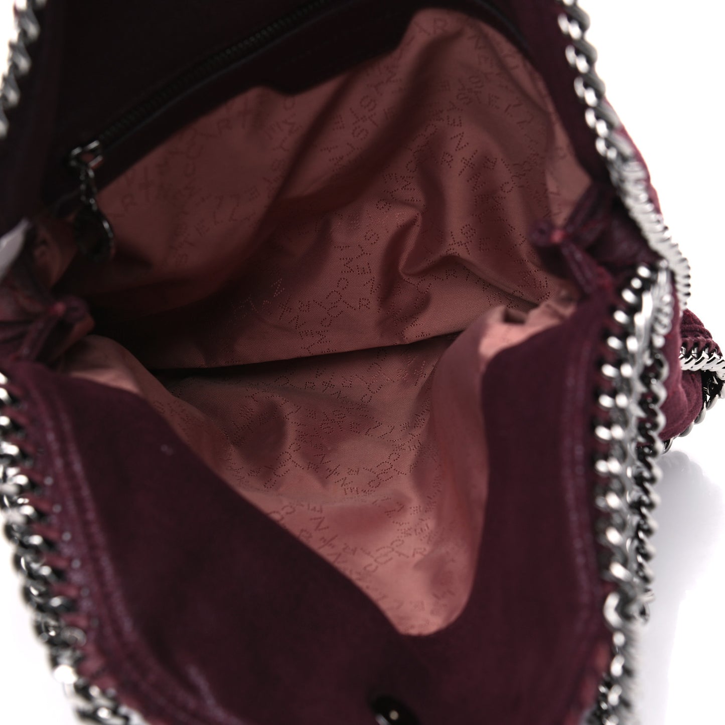 Shaggy Deer Quilted Falabella Fold Over Tote Plum