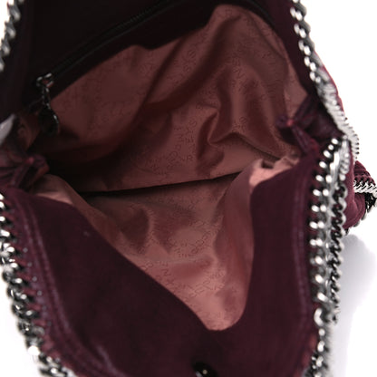 Stella McCartney Shaggy Deer Quilted Falabella Fold Over Tote Plum 4 of 4