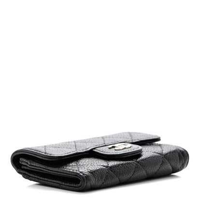 Chanel Caviar Quilted Flap Card Holder Wallet Black 4 of 8