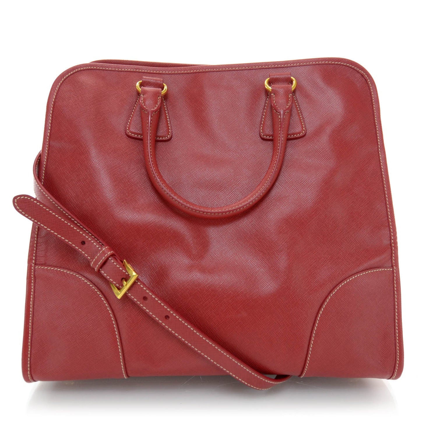 Saffiano Lux Shopping Tote Fuoco