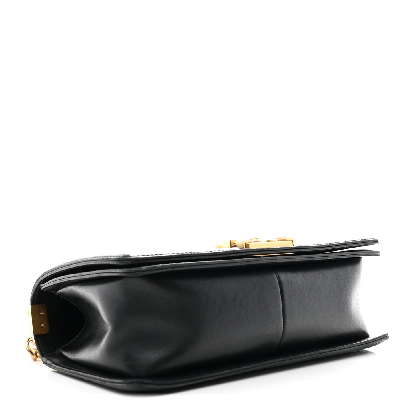 Lambskin Quilted Medium Boy Flap Black