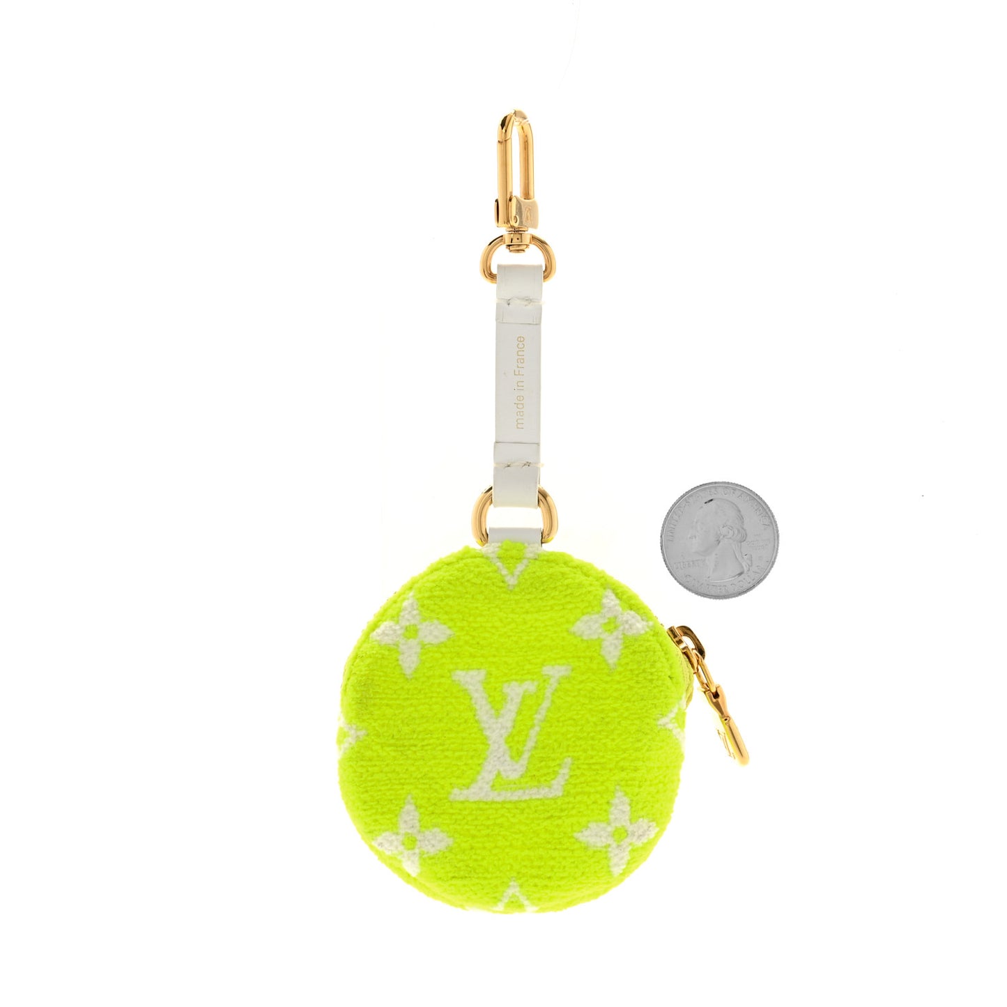 Fabric LV Match Ellipse BB Round Coin Purse Yellow