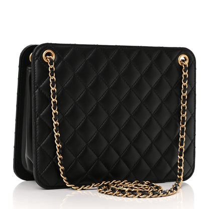 Chanel Calfskin Quilted CC Chain Accordion Tote Black 2 of 10