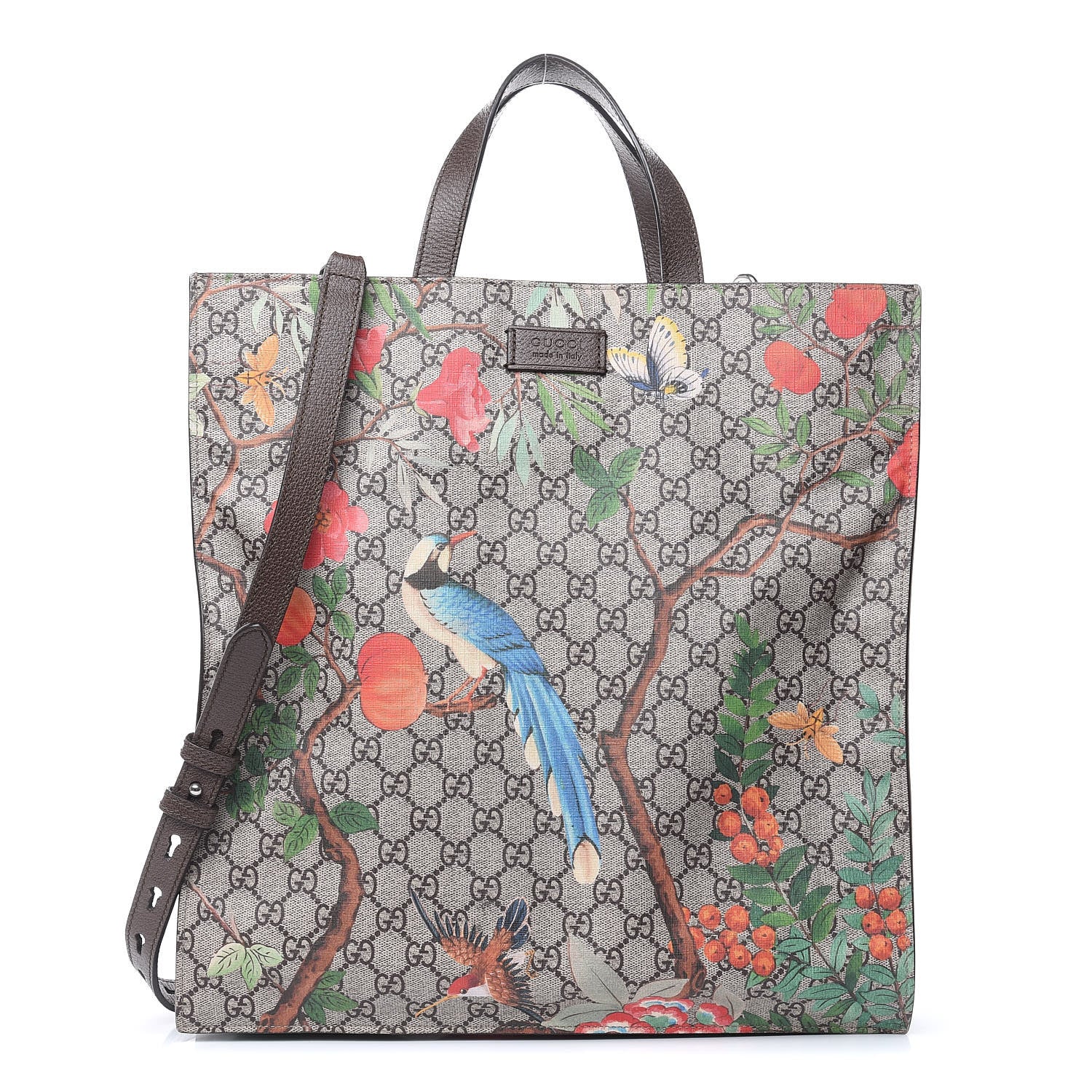 Gucci Soft GG Supreme Monogram Tian Vertical Tote Beige Multicolor New Acero 1 of 13