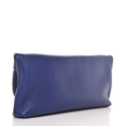Alexander McQueen Grainy Calfskin Padlock Skull Clutch Blue 3 of 7