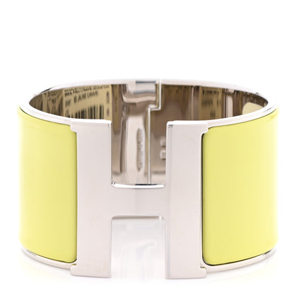 Hermes Enamel Extra Wide Clic Clac H Bracelet PM Jaune Canari 1 of 5