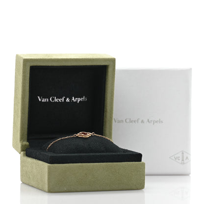 Van Cleef & Arpels 18K Rose Gold Carnelian Sweet Alhambra Bracelet 4 of 4