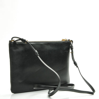 Saint Laurent Calfskin Teen Monogram Crossbody Bag Black 3 of 7
