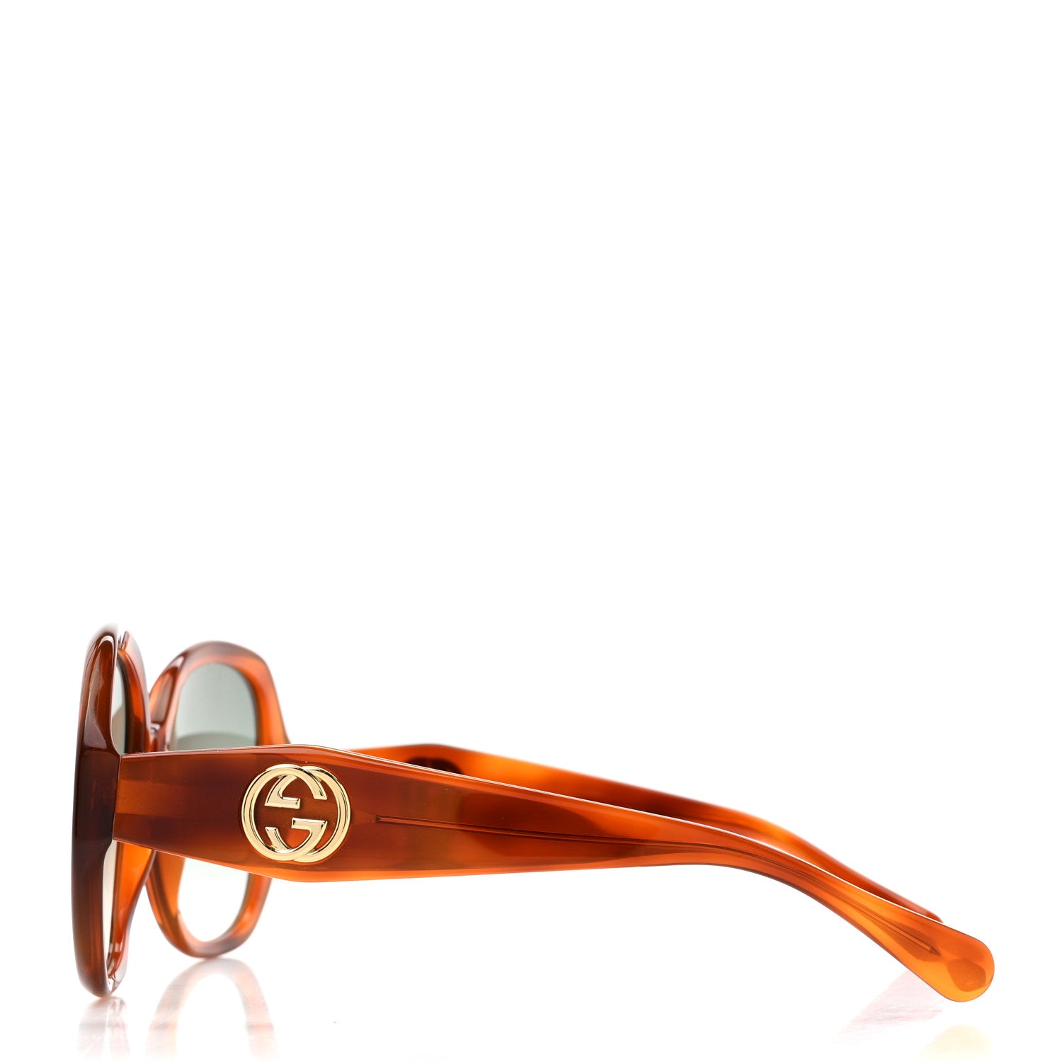 Gucci Acetate Round Frame Sunglasses GG0796S  Tortoise 3 of 8