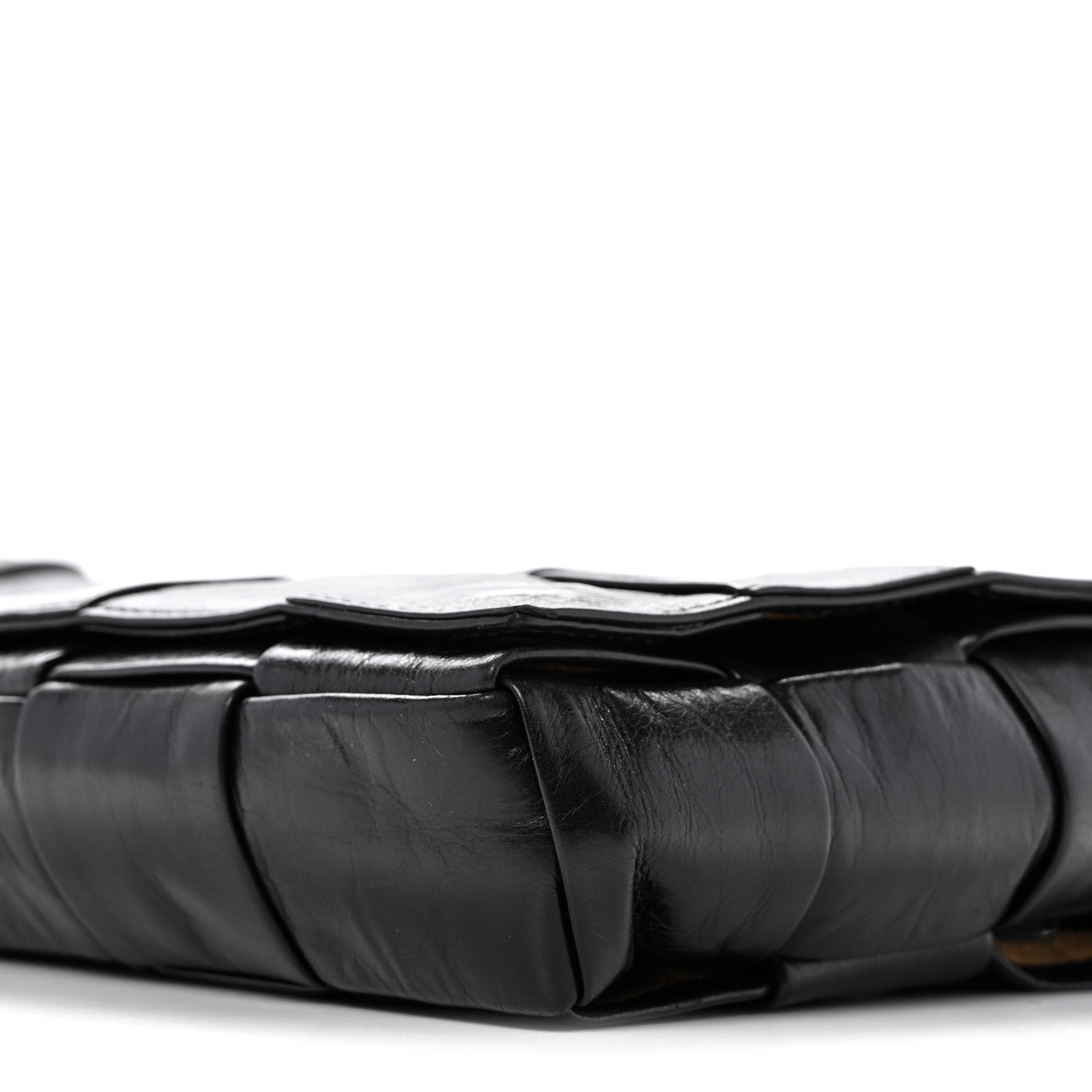 Bottega Veneta Paper Calfskin Intrecciato Stretch Cassette Black 10 of 12