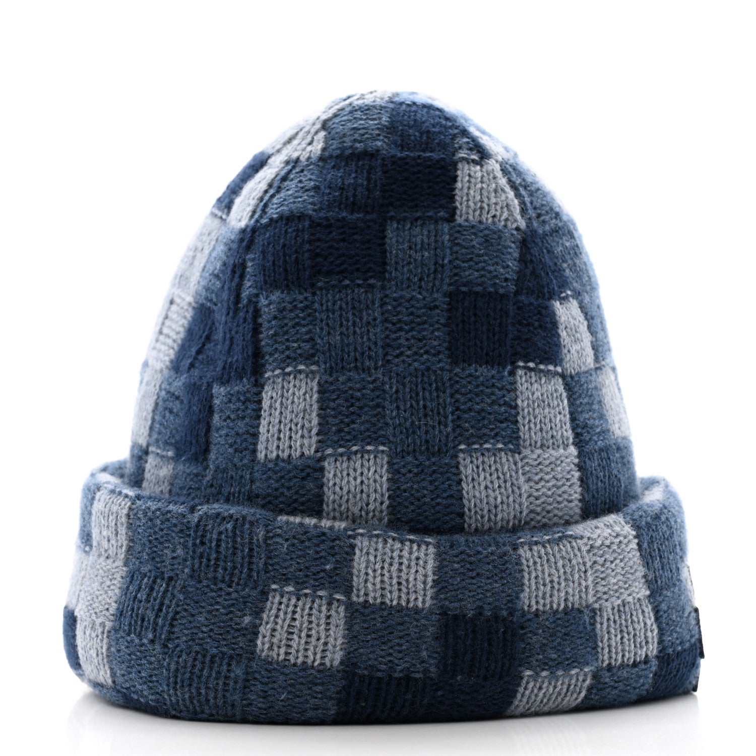 Louis Vuitton Wool Damoflage Beanie Hat Blue 5 of 11