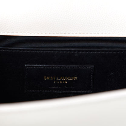 Saint Laurent Grain De Poudre Medium Classic Monogram Kate Satchel Porcellana 10 of 12