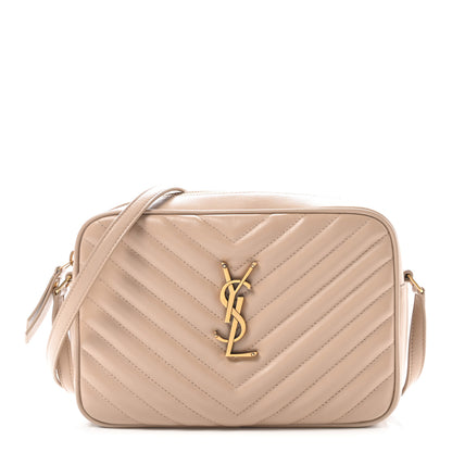 Saint Laurent Calfskin Matelasse Monogram Lou Camera Bag Dark Beige 1 of 11