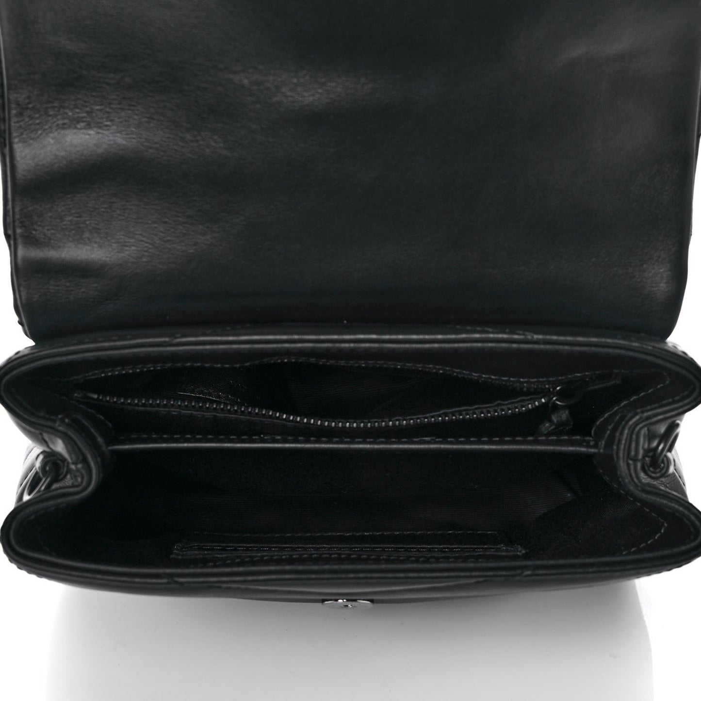 Calfskin Y Quilted Monogram Toy Loulou Crossbody Bag Black