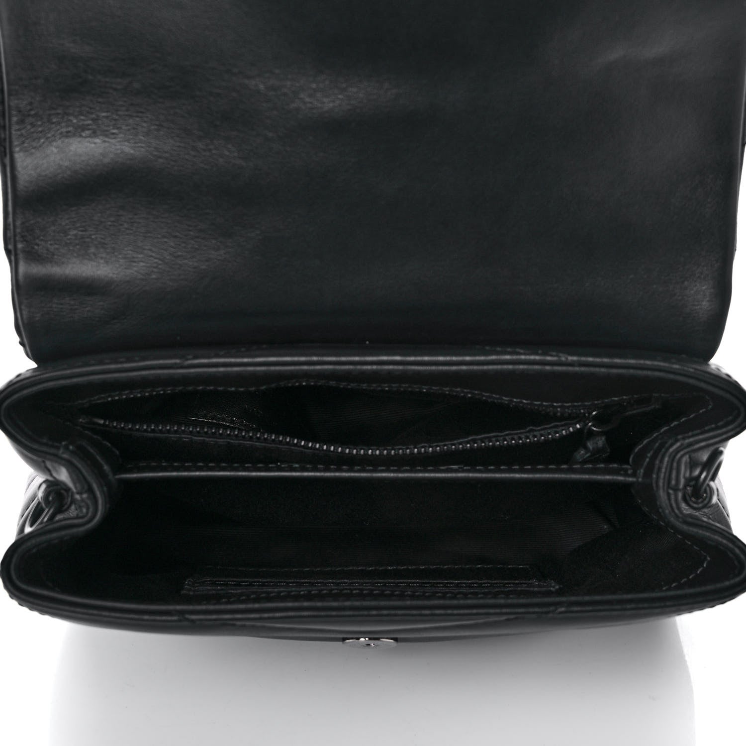 Saint Laurent Calfskin Y Quilted Monogram Toy Loulou Crossbody Bag Black 5 of 12