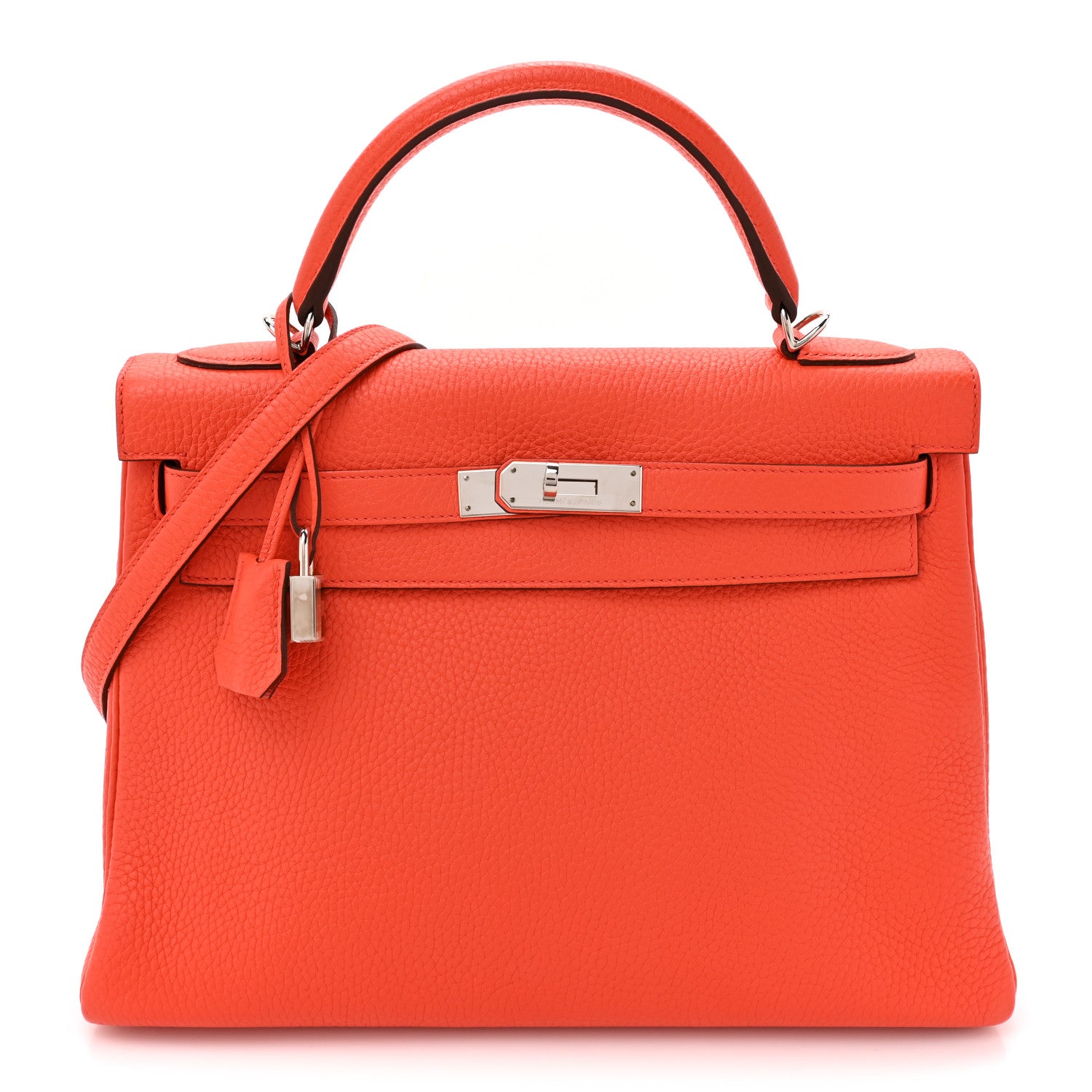 Hermes Taurillon Clemence Kelly Retourne 32 Capucine 1 of 10