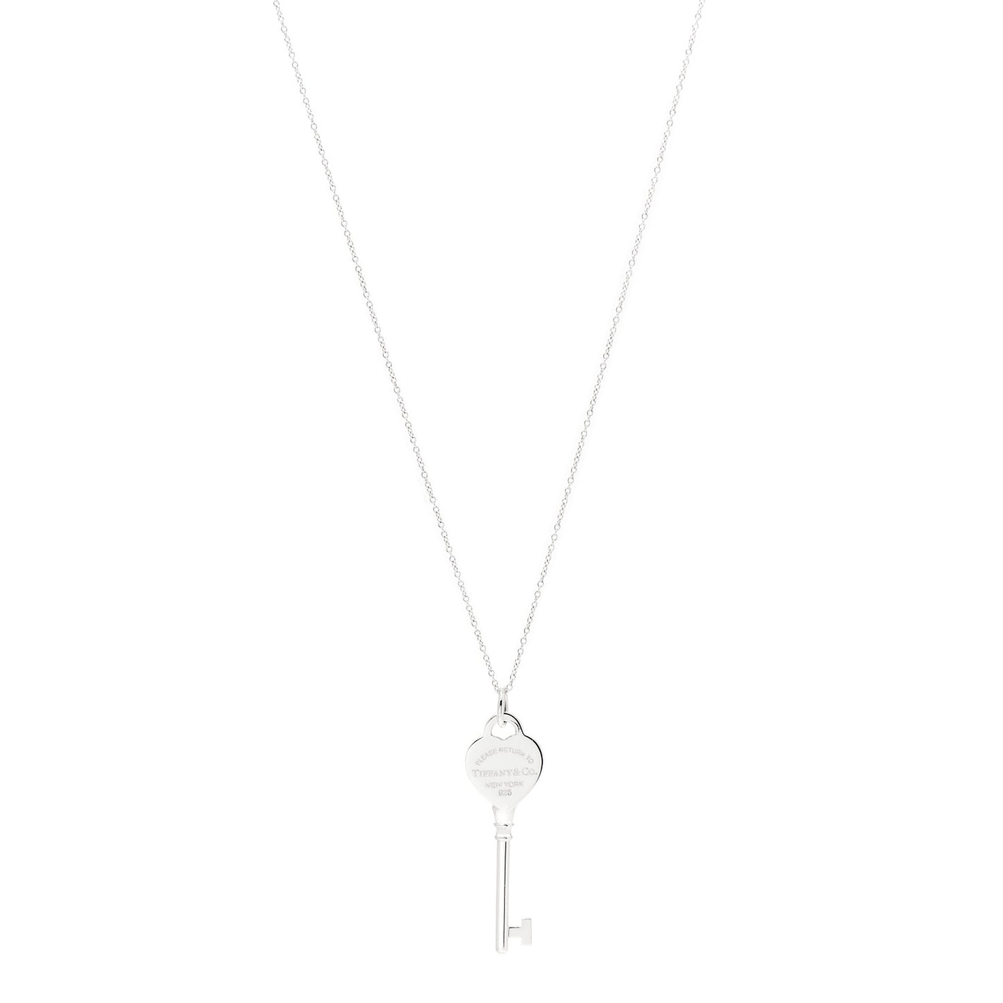 Sterling Silver Return to Tiffany Heart Key Pendant Necklace