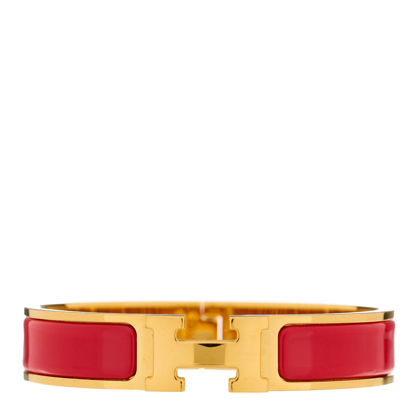 Enamel Narrow Clic Clac H Bracelet PM Rouge Vif