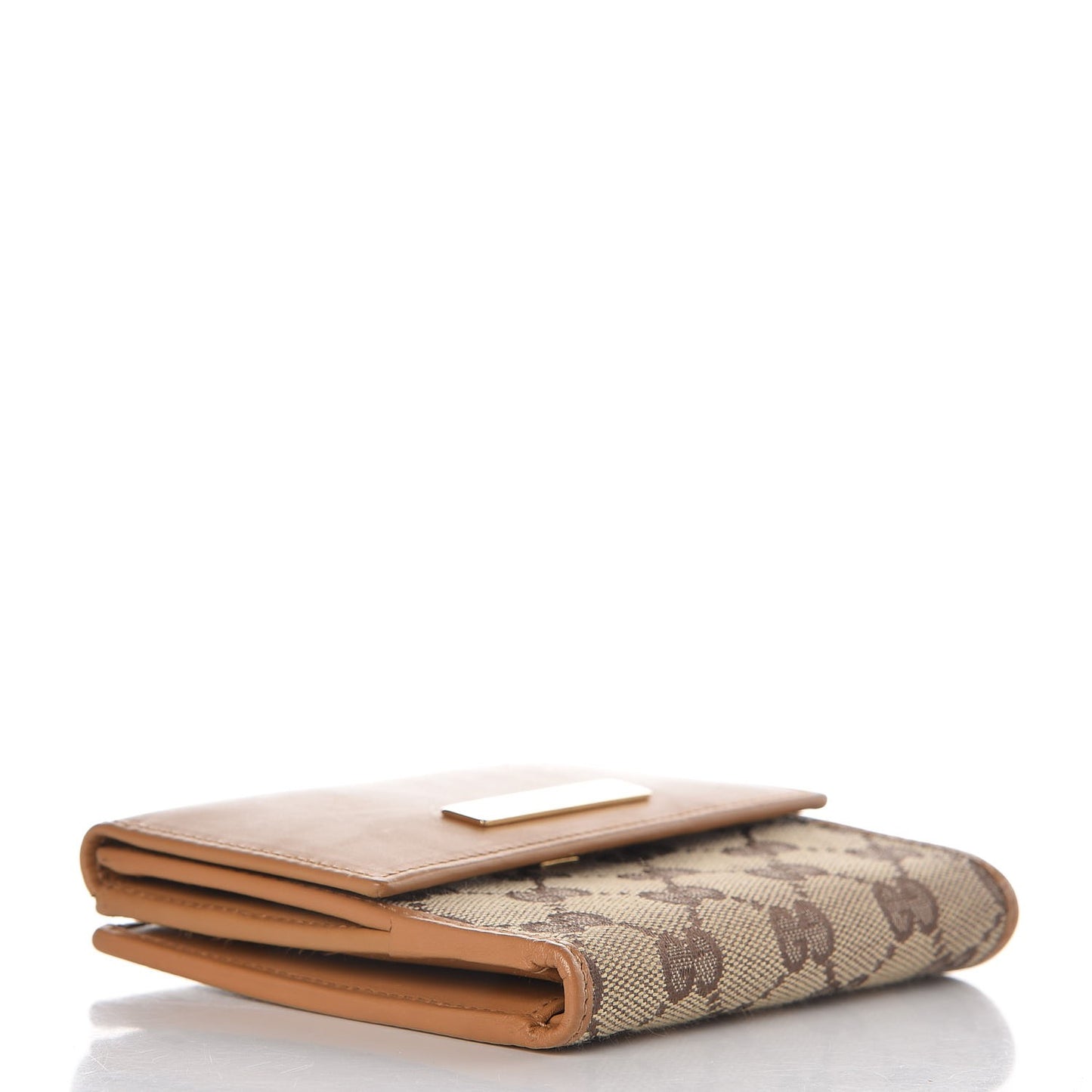 Monogram Compact French Flap Wallet Camel