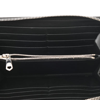 Givenchy Calfskin Logo Star Embossed Zip Around Wallet Black 5 of 8