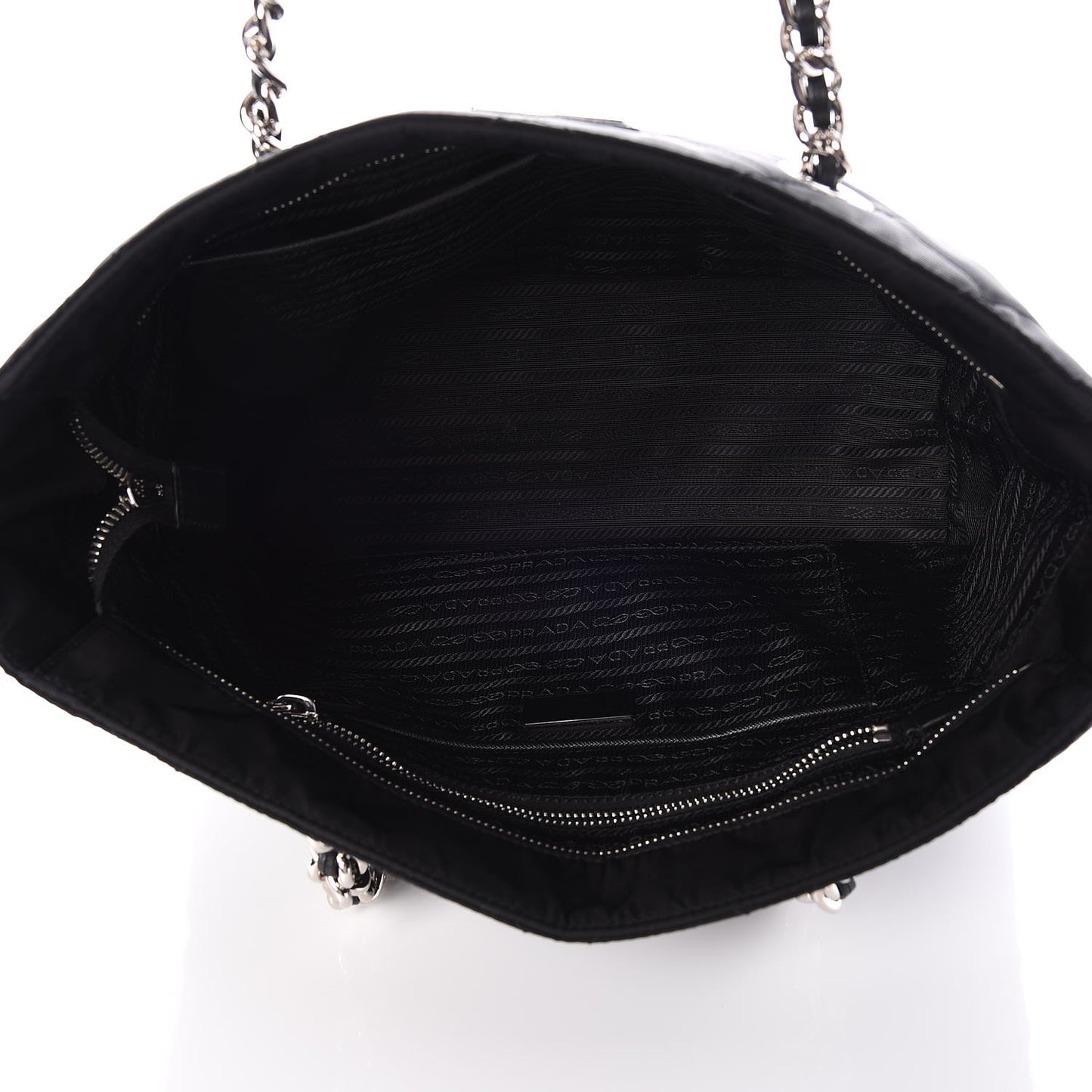 Nylon Tessuto Impuntu Quilted Tote Black