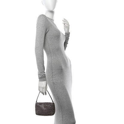 Alexander Wang Mesh Crystal Rhinestone Mini Heiress Pouch Sandstone 2 of 9