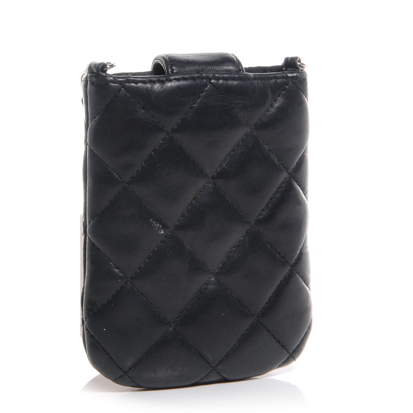 Lambskin Quilted Phone Case Black