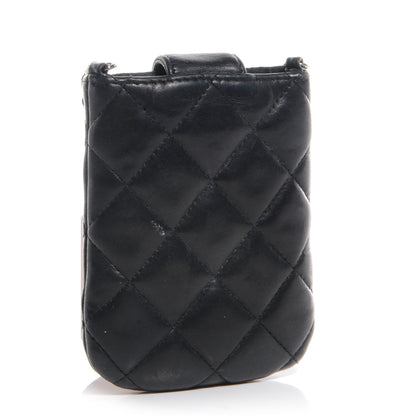 Chanel Lambskin Quilted Phone Case Black 3 of 6