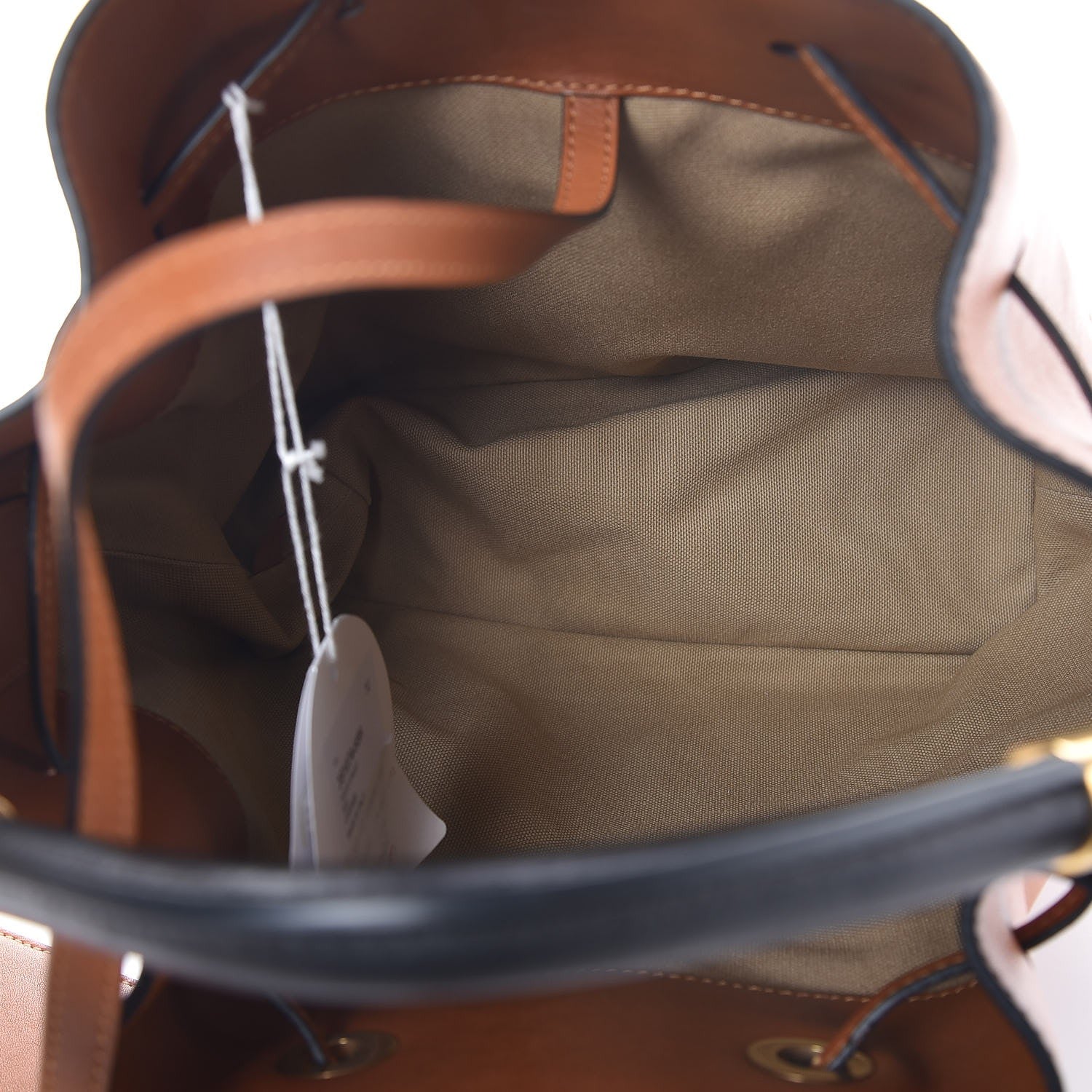 Chloe Calfskin Medium Gala Cross-Stitch Bucket Bag Caramel 7 of 9