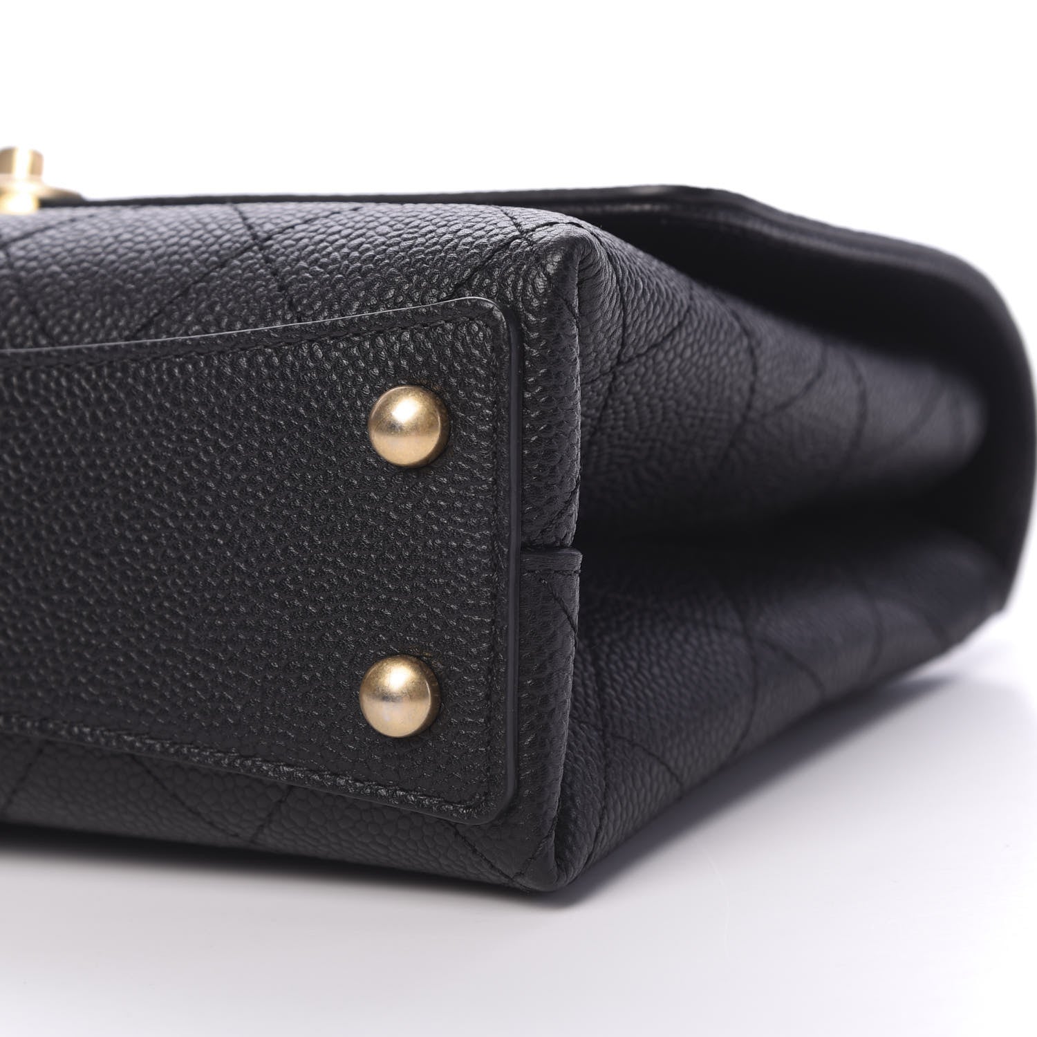 Chanel Grained Calfskin Small Stitched Flap Black 8 of 10