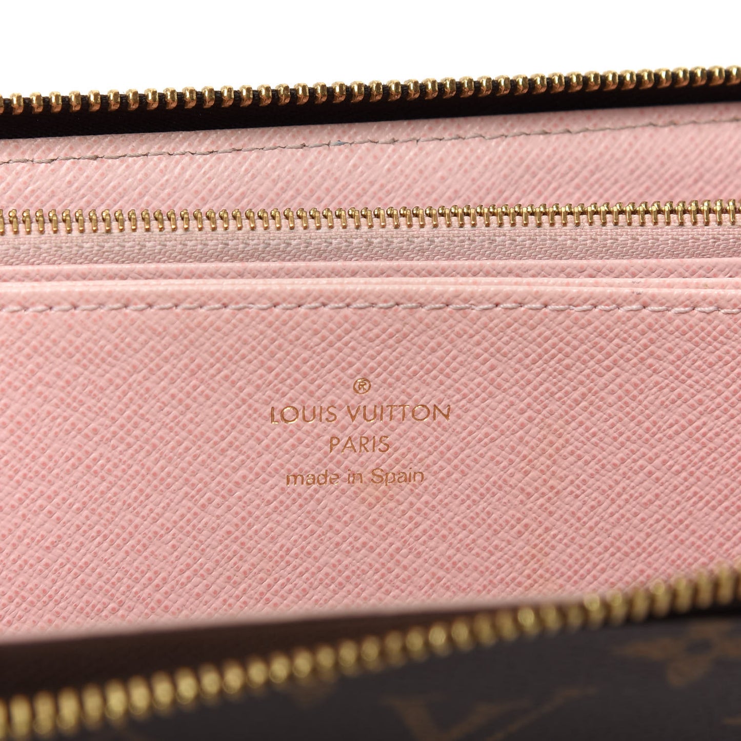 Monogram Pompon Zippy Wallet Rose Ballerine