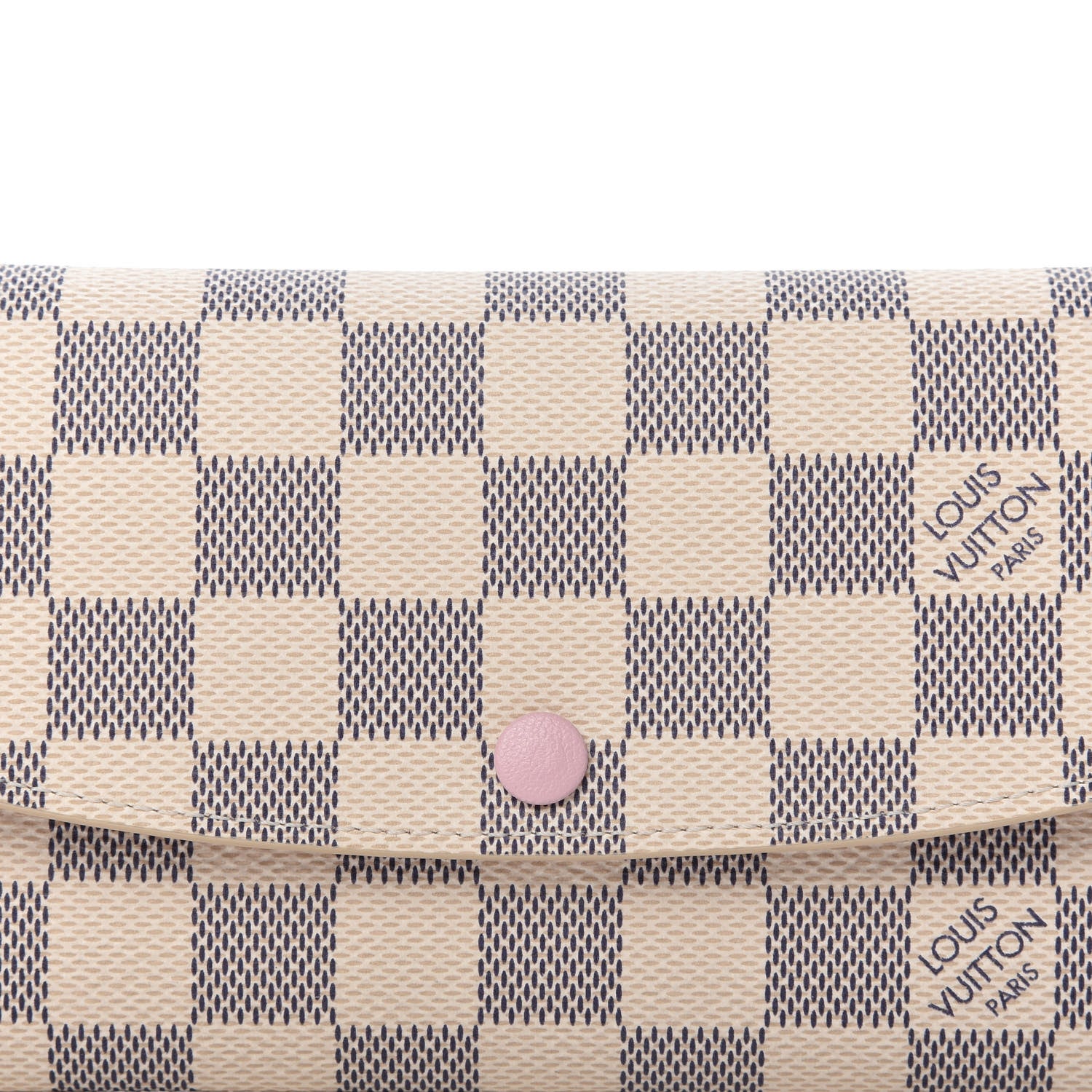 Louis Vuitton Damier Azur Emilie Wallet Rose Ballerine 10 of 11