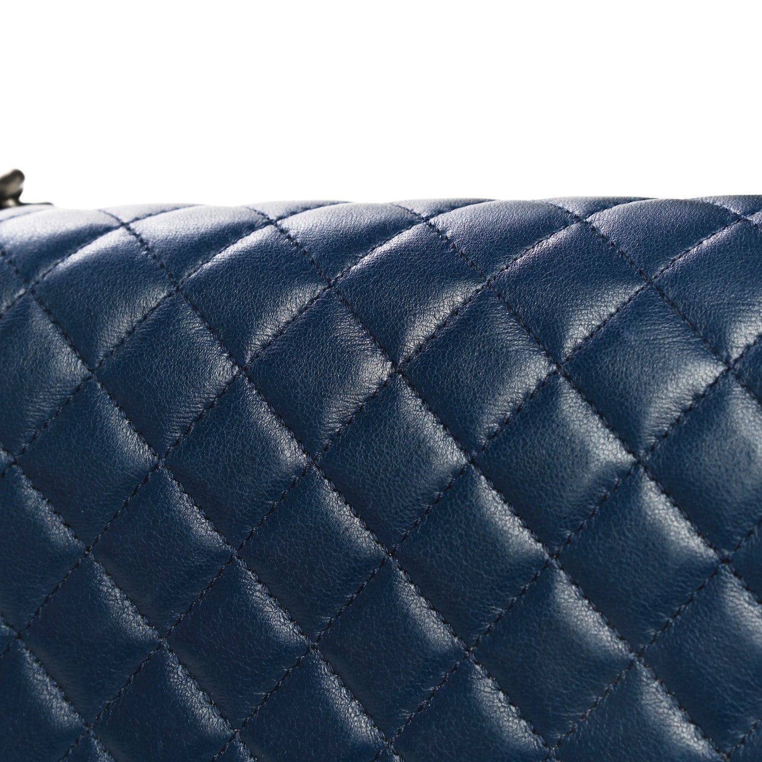 Chanel Lambskin Quilted New Medium Boy Flap Navy 16 of 17