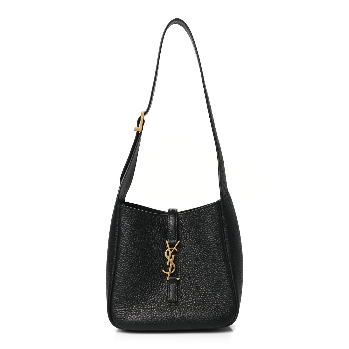 Grained Calfskin Baby Le 5 A 7 Supple Hobo Black