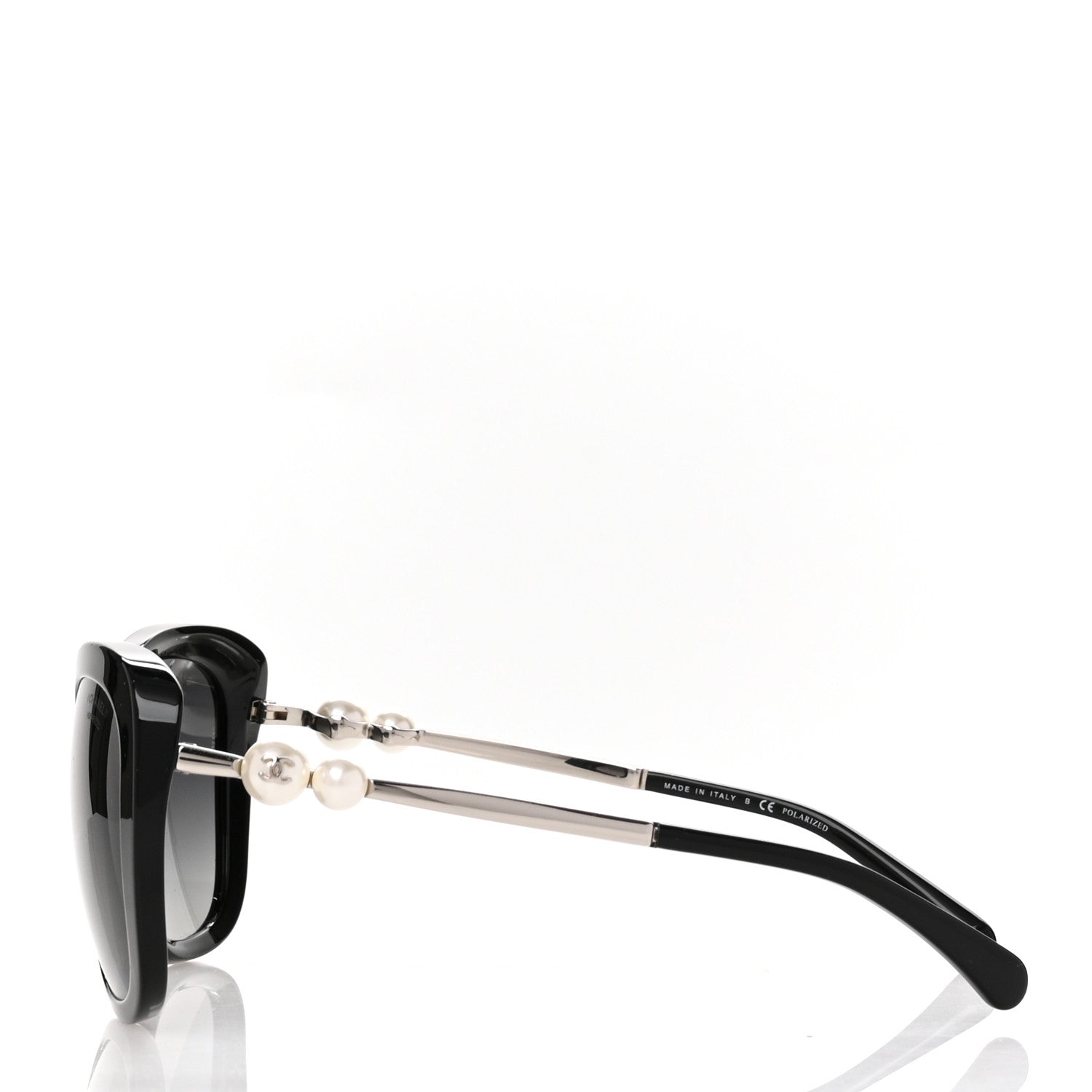 Chanel Acetate Butterfly Winter Pearl Sunglasses 5339-H Black 3 of 8