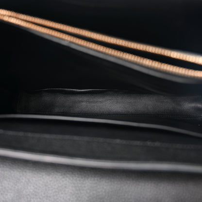 Celine Grained Calfskin Classique 16 Top Handle Bag Black 6 of 13