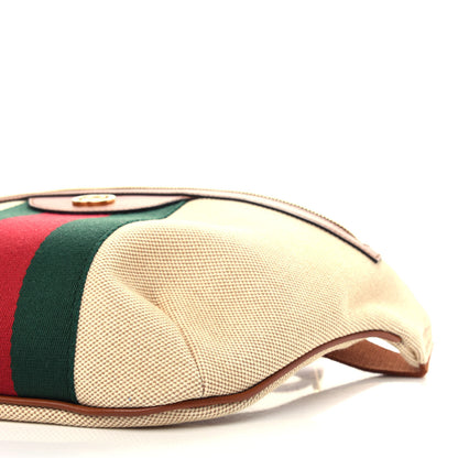 Gucci Vintage Canvas Web Belt Bag Sand Cuir 9 of 10