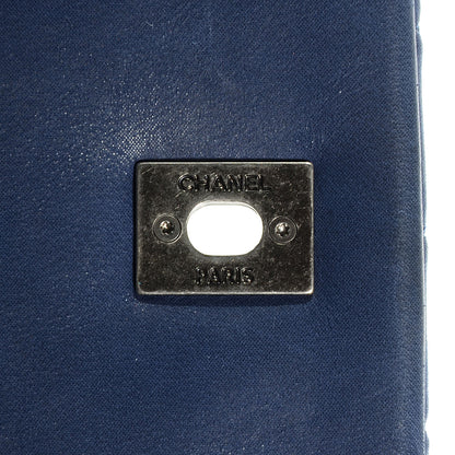 Chanel Iridescent Calfskin New Bubble Large Flap Navy 9 of 9