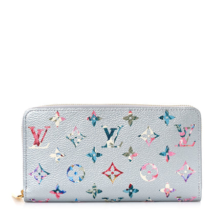 Louis Vuitton Metallic Monogram LV Garden Zippy Wallet Silver 1 of 9