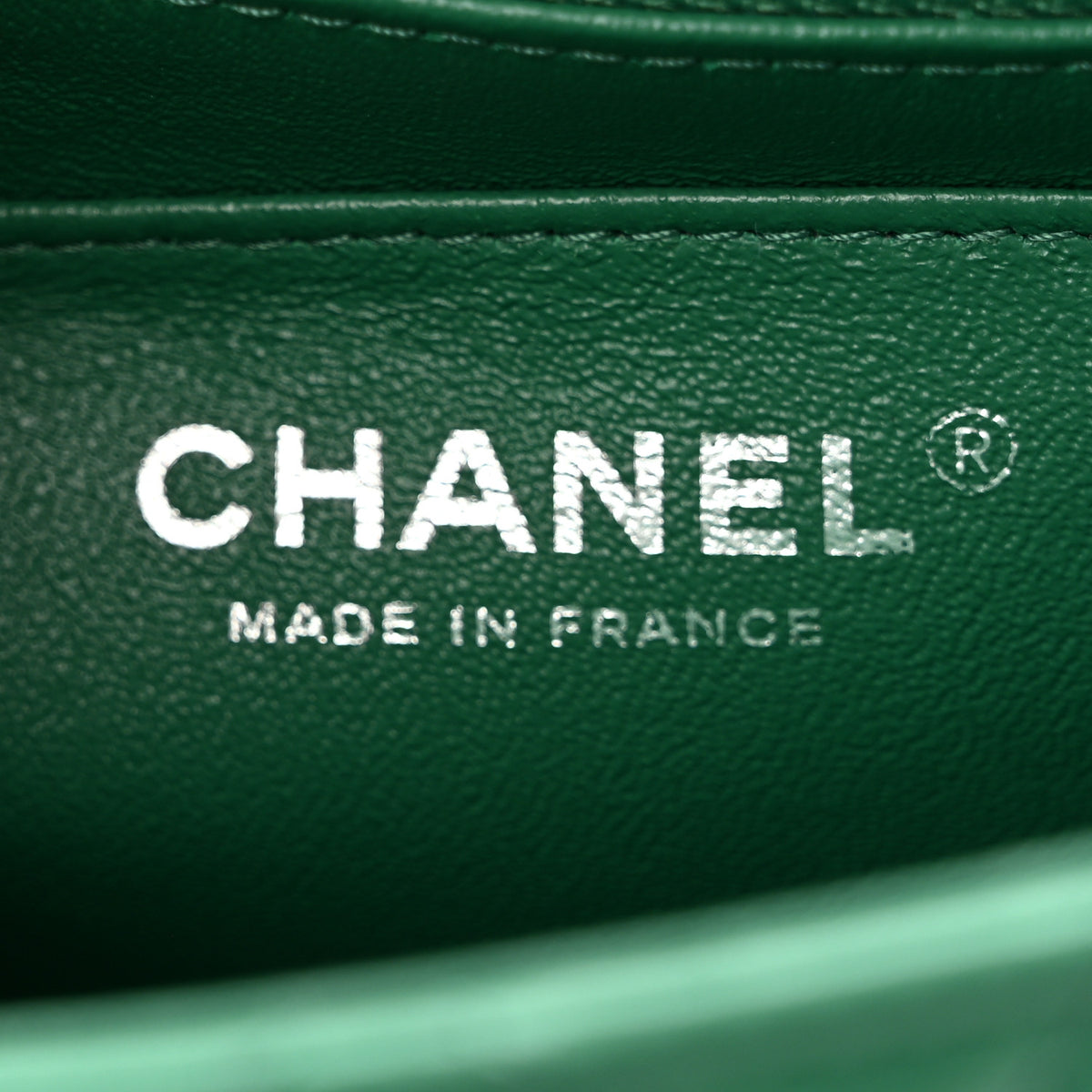 Chanel Lambskin Quilted Mini Square Flap Green 6 of 11