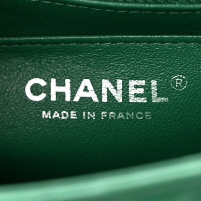 Chanel Lambskin Quilted Mini Square Flap Green 6 of 11