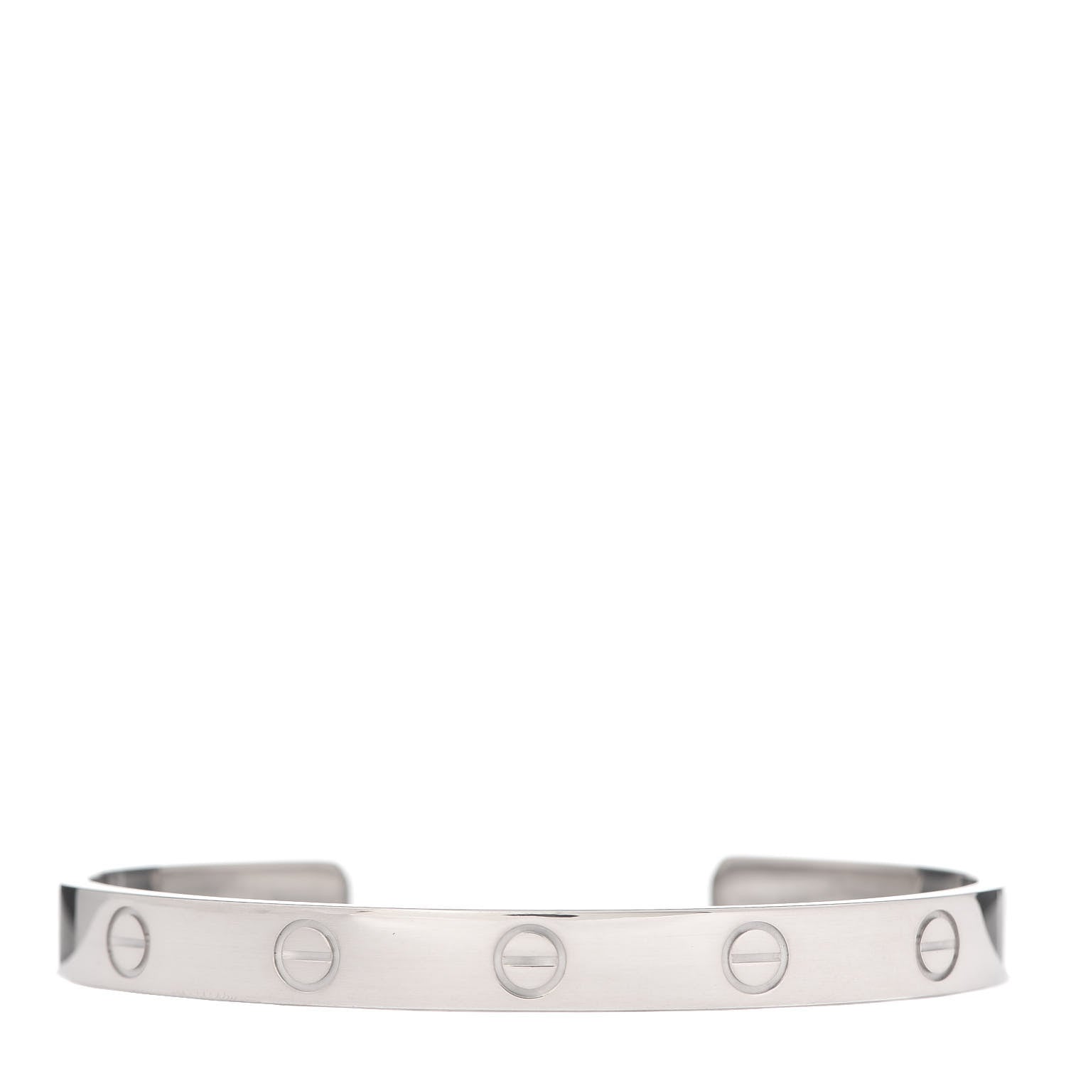 Cartier 18K White Gold LOVE Cuff Bracelet 17 1 of 4