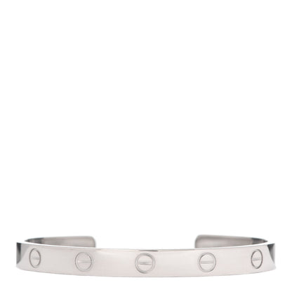 Cartier 18K White Gold LOVE Cuff Bracelet 17 1 of 4